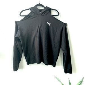 Cold shoulder PINK hoodie